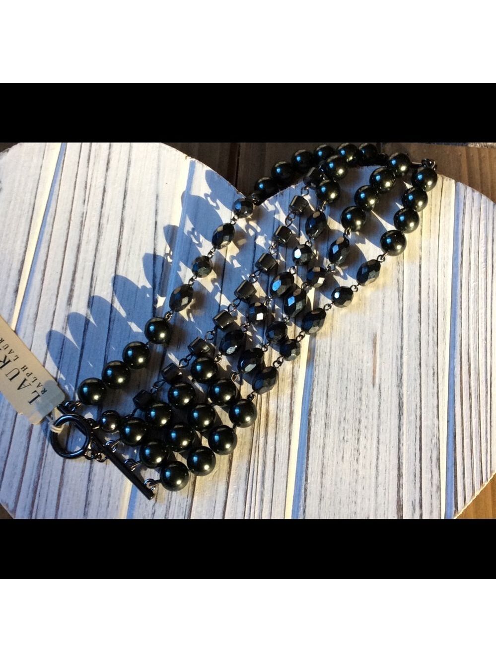 Ralph Lauren Five Stranded Bead Gem Bracelet NWT